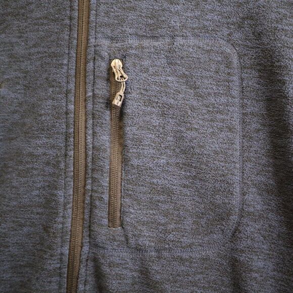 Free Country Fleece Jacket Mens XXL Blue Full Zip Mock Neck Outdoor Zip Pockets - Picture 3 of 16